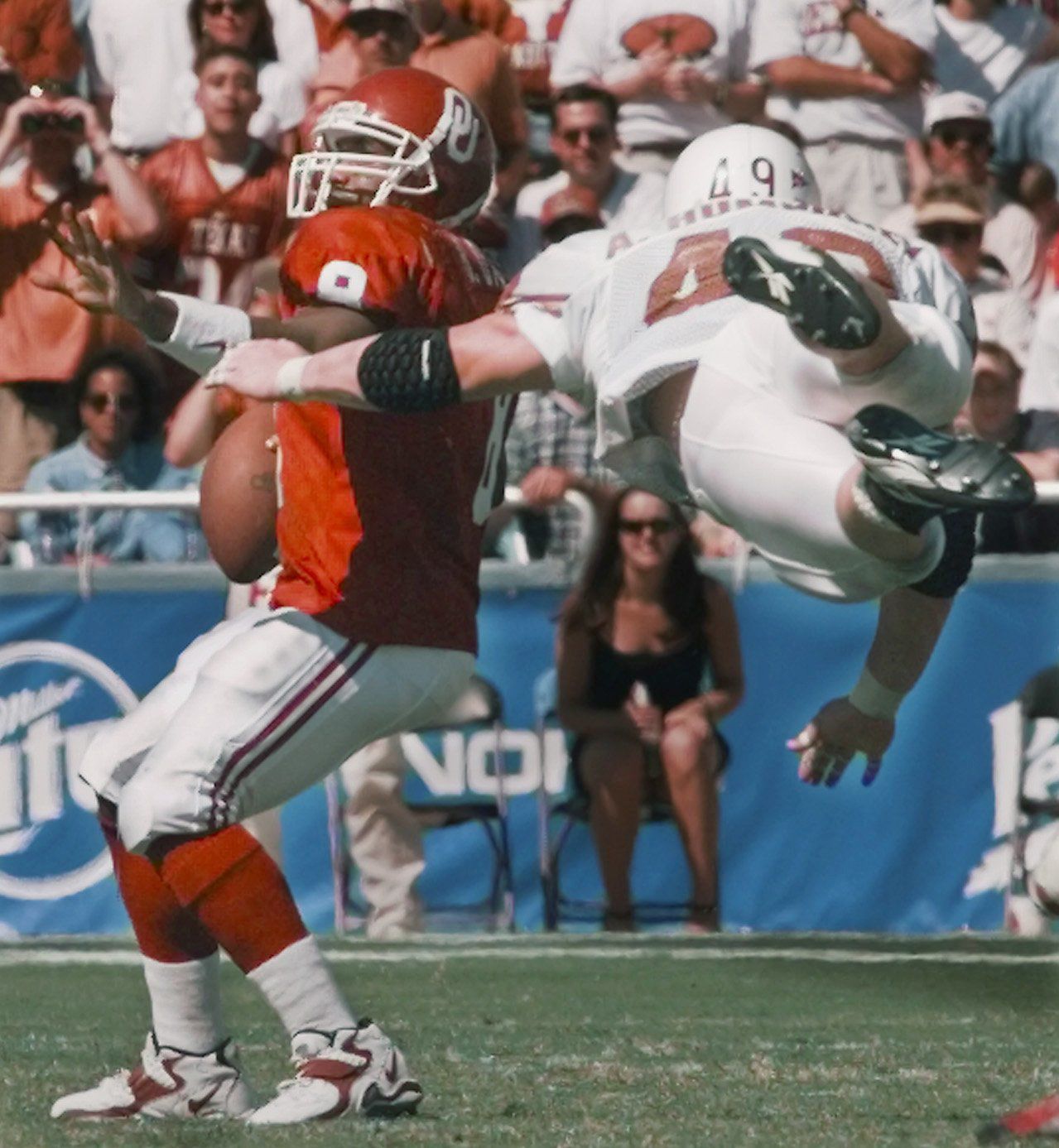 Oct. 10, 1998: NR Texas 34, NR Oklahoma 3